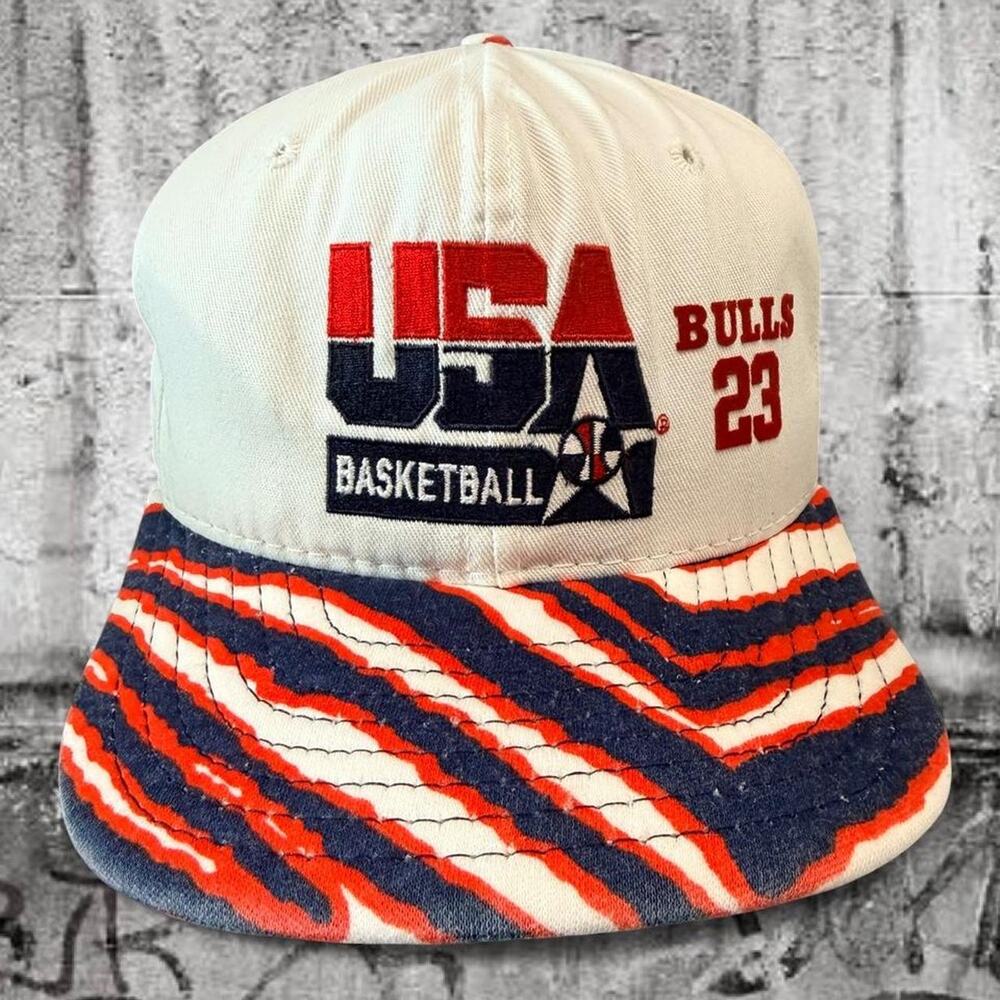 Vintage 1992 USA Basketball Dream Team Michael Jordan AJD Snapback Hat USA Made